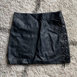 Faux Leather Skirt